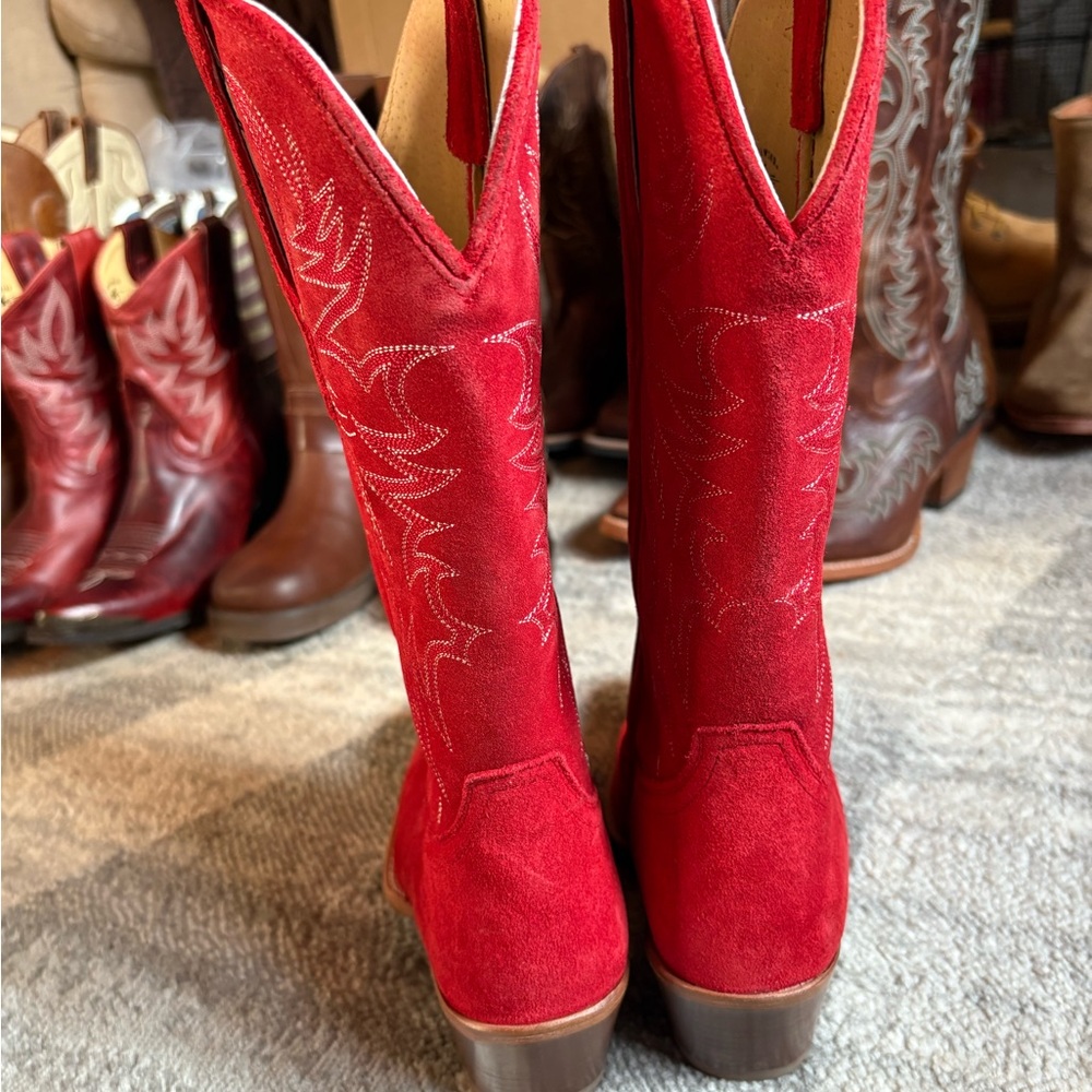 Idyllwind Scarlet Suede Heeled Boots - Picture 4 of 7